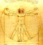 Darstellung des Menschen von Leonardo da Vinci